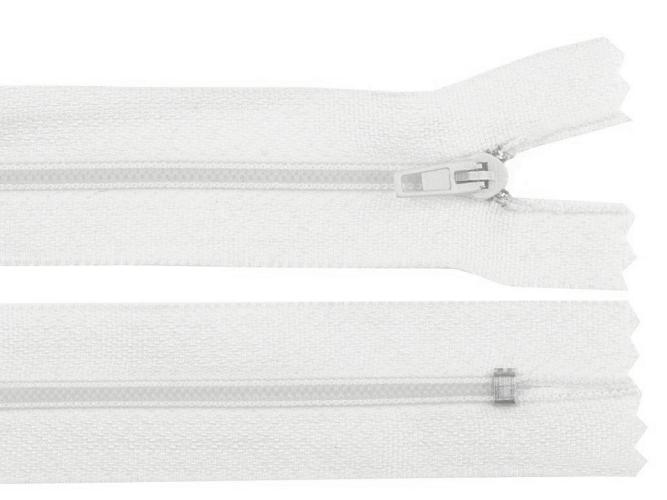 20 cm Reißverschluss weiß nicht teilbar Spiralbreite 3mm